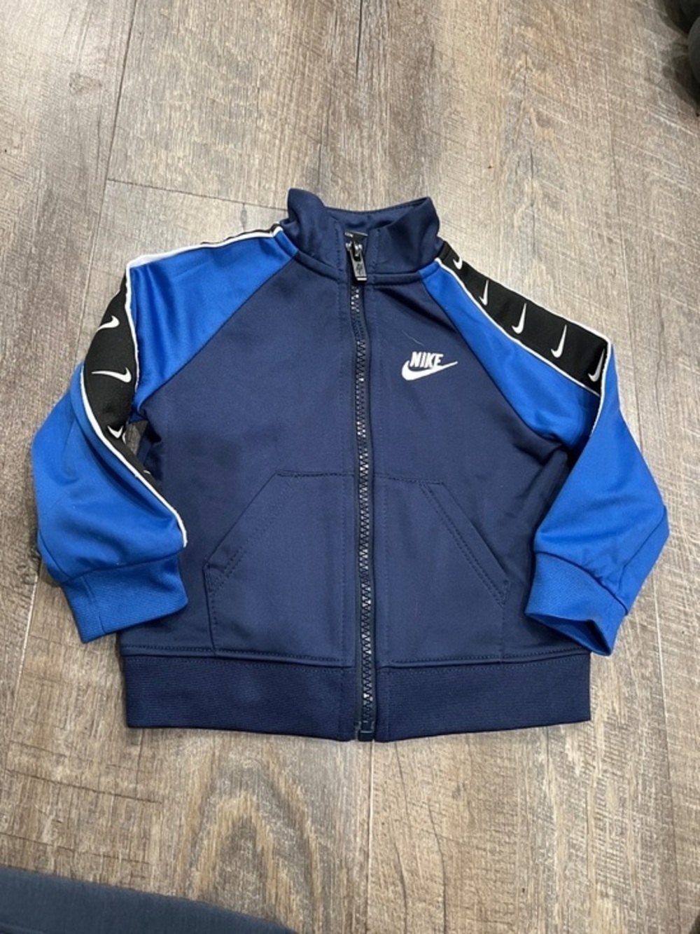 Nike Navy and Royal Blue Kids Zip-Up Track Jacket